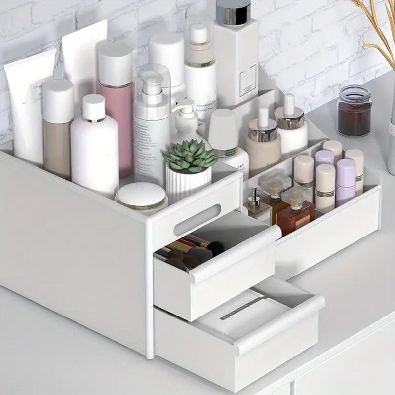 NNETM Large Capacity Cosmetic Storage with Drawers Store Brushes, Makeup, Skincare, Perfumes